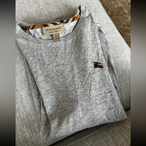Burberry Gray T-Shirt with embroidered logo